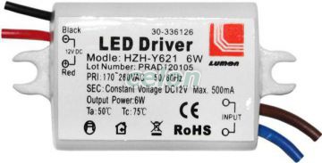 LED Tápegység IP20 230V/12VDC 6W, Világítástechnika, LED szalagok, LED tápegységek, Lumen
