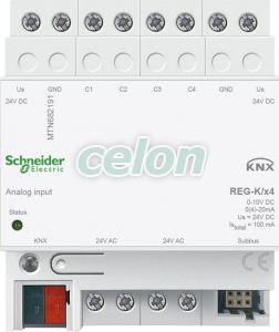 Merten-KNX REG-K intrare analog quatro MTN682191 Merten, Prize - Intrerupatoare, Game Merten, System KNX - cladiri inteligente, Merten