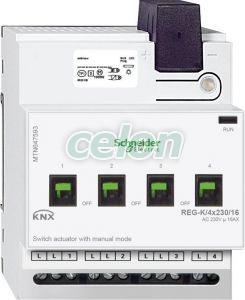 Merten-KNX REG-K/4x230/16 receptor-activator cu functie manuala MTN647593 Merten, Prize - Intrerupatoare, Game Merten, System KNX - cladiri inteligente, Merten