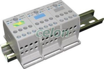 Clemă şir distribuţie, fixare pe şină, verde-galben - 1x35mm2 / 9x4mm2, 400V, 125A FLS354X9-ZS - Tracon, Elemente de conexiune, Conexiuni, ramnificatii, Clemă şir derivaţie (distribuţie), Tracon Electric