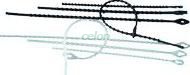 Gyöngyös nyitható kábelkötegelő, fekete 120×1,3mm, D=6-25mm, PE, Energiaelosztás és szerelés, Kötéstechnika és segédanyagok, Kábelkötegelők és szerelvényeik, Egyéb kábelkötegelők, Tracon Electric