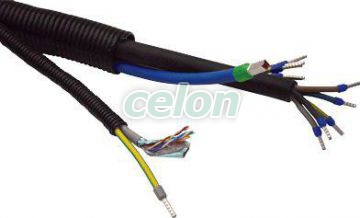 Spirală pentru strângerea conductoarelor, negru dmax=6mm, PP, 1m, Casa si Gradina, Elemente de Fixare, Produse de strâns cabluri, Spirale pentru conductoare, Tracon Electric