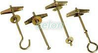 Diblu de tavan fals, tijă filetată, piuliţă şi şaibă M4, L=100mm, Materiale auxiliare, Elemente de Fixare, Cleme şi întinzătoare metalice, Dibluri de tavan fals, Tracon Electric