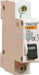 Siguranţă automată, 1 pol, curba caracteristică B - 2A, 6kA B60-2-1 - Tracon, Aparataje modulare, Sigurante automate, Tracon Electric