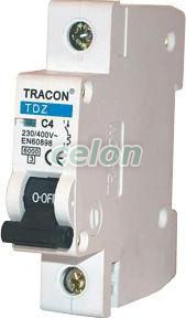 Siguranţă automată, 1 pol, curba caracteristică C 1A, 6kA, Aparataje modulare, Sigurante automate, Tracon Electric