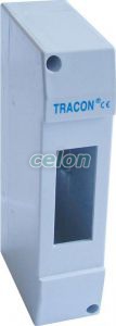 Falon kívüli elosztódoboz, ajtó nélkül 1×1 modul, IP40, (H×W×D=130×32×62mm), Egyéb termékek, Tracon Electric, Elosztódoboz, szekrény, Tracon Electric