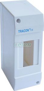 Falon kívüli elosztódoboz, ajtó nélkül 1×2 modul, IP40, (H×W×D=130×52×62mm), Egyéb termékek, Tracon Electric, Elosztódoboz, szekrény, Tracon Electric