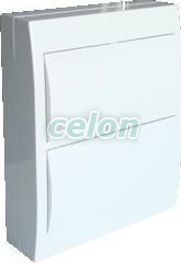 Falon kívüli elosztódoboz, fehér ajtóval, N/PE sínnel 2×12 (24) modul, IP40, (H×W×D=325×270×98mm), Egyéb termékek, Tracon Electric, Elosztódoboz, szekrény, Tracon Electric