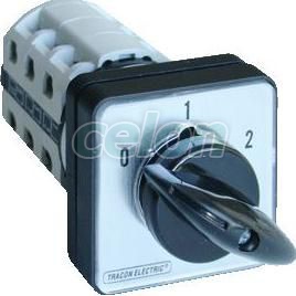 Selector, 0-1-2 400V, 50Hz, 125A, 2×3P, 30kW, 88×88mm, 60°, Automatizari Industriale, Întrerupătoare separatoare, Separatoare, Tracon Electric