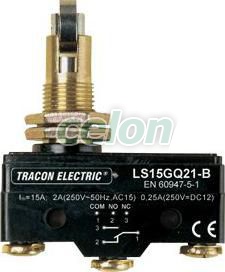 Helyzetkapcsoló, görgős 1×CO, 2A/230V AC, 90°, IP00, Automatizálás és vezérlés, Végálláskapcsolók, LS15 helyzetkapcsoló, Tracon Electric