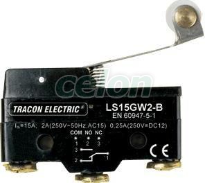 Helyzetkapcsoló, rugószáras-görgős 1×CO, 2A/230V AC, 35mm, IP00, Automatizálás és vezérlés, Végálláskapcsolók, LS15 helyzetkapcsoló, Tracon Electric