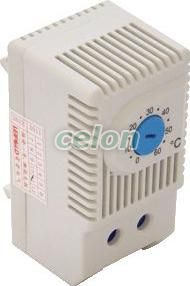 Termostat pentru ventilatoare 1×NO, 10A, 250V AC, Alte Produse, Tracon Electric, Tablouri, Tracon Electric