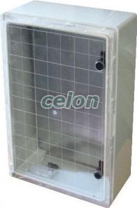 Műanyag elosztószekrény átlátszó ajtóval H×W×D=600×400×200mm, IP65, IK10, 1000V AC/DC, RAL7035, Egyéb termékek, Tracon Electric, Elosztódoboz, szekrény, Tracon Electric