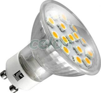 Bec Led SMD GU10 3W Alb Rece 6200k 230V - Lumen, Surse de Lumina, Lampi si tuburi cu LED, Becuri LED GU10, Lumen