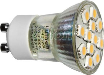 Ledes izzó SMD GU10 2W MR11 Meleg Fehér 3000k 230V - Lumen, Fényforrások, LED fényforrások és fénycsövek, GU10 LED izzók, Lumen