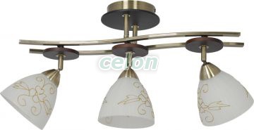 Plafoniera Aparent DELHI PL3 3x40 W Bronz 7193  Klausen, Corpuri de Iluminat, Iluminat de interior, Aplice si plafoniere tip spot, Klausen