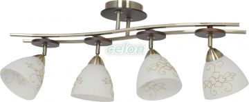 Candelabru Aparent DELHI PL4 4x40 W Bronz 7194  Klausen, Corpuri de Iluminat, Iluminat de interior, Candelabre, Klausen