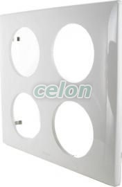 CELIANE 2x2 modulos keret Fényes fehér 068608 - Legrand, Kapcsolók - Konnektorok, Celiane kapcsolócsalád - Legrand, Celiane keretek, Legrand