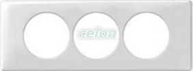 CELIANE 3-as keret 57mm távolság Fényes fehér 068809 - Legrand, Kapcsolók - Konnektorok, Celiane kapcsolócsalád - Legrand, Celiane keretek, Legrand