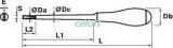 Surubelnita VDE 1000 V pentru electricieni - 0,4×2,5 - L2: 13 mm - Mob-Ius, Scule, Surubelnite si bituri, Surubelnite, Mob