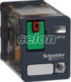 Zelio RPM teljesítményrelé, 2CO, 15A, 120VAC, tesztgomb, LED, Automatizálás és vezérlés, Interfész, mérő- és vezérlőrelék, Interfész relék, Schneider Electric