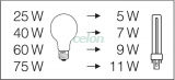 Bec compact 2 pini 9W DULUX S G23 2700k 4050300006000 - Osram, Surse de Lumina, Surse compact fluorescente neintegrate, Osram