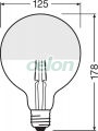 Ledes Dekor izzó Vintage 1906 LED 7W E27 Meleg Fehér 2700k - Osram, Fényforrások, LED Vintage Edison dekor izzók, Osram