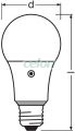 Bec Led Forma Clasica PARATHOM DAYLIGHT SENSOR CLASSIC A 11W E27 Alb Cald 2700k - Osram, Surse de Lumina, Lampi si tuburi cu LED, Becuri LED forma clasica, Osram