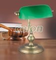 Asztali lámpa 27x33cm bronz/zöld Bank 4038 Rábalux, Világítástechnika, Beltéri világítás, Íróasztali lámpák, Rabalux