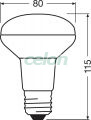 Bec Led Tip Reflector PARATHOM R80 4.30W Alb Cald E27 2700k Nedimabil Osram, Surse de Lumina, Lampi si tuburi cu LED, Becuri LED tip reflector, Osram