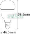 Bec Led SMART+ ZB Mini bulb 40 4.9 W/2700 K E14, Surse de Lumina, Surse de lumina Led inteligente, Ledvance