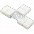 Conector rapid pentru bandaLED RGB in forma de "T" W=10 mm, 4P, Alte Produse, Tracon Electric, Surse de lumina, Tracon Electric