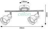 Blake Plafoniera tip spot GU10 2x50W Rabalux, Corpuri de Iluminat, Iluminat de interior, Aplice si plafoniere tip spot, Rabalux