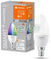 LED izzó E14 4.9W SMART+ WIFI CANDLE MULTICOLOUR 2700…6500K 470lm RGB, Fényforrások, Intelligens Led izzók, Ledvance