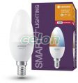 LED izzó E14 4.9W SMART+ CANDLE TUNABLE WHITE 2700…6500K 470lm Fehér, Fényforrások, Intelligens Led izzók, Ledvance