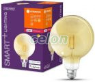 LED izzó E27 6W SMART+ FILAMENT GLOBE DIMMABLE 2400K 680lm Meleg Fehér, Fényforrások, Intelligens Led izzók, Ledvance
