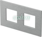 EDGE Rama 2x2 module Metal Argint, Prize - Intrerupatoare, Gama Modul - Tem, Gama Edge Modul, Tem