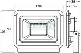 Ledes Fényvető 20W 6500K 1600lm IP65, Világítástechnika, Fényvetők, LEDes fényvetők, Braytron