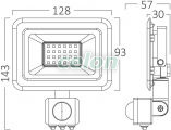 Ledes Fényvető 20W 6500K 1620lm IP54, Világítástechnika, Fényvetők, LEDes fényvetők, Braytron