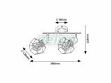 FRAN Plafoniera tip spot D:120mm E27 2x40W, Corpuri de Iluminat, Iluminat de interior, Aplice si plafoniere tip spot, Rabalux