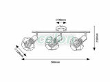 FRAN Plafoniera tip spot D:120mm E27 3x40W, Corpuri de Iluminat, Iluminat de interior, Aplice si plafoniere tip spot, Rabalux