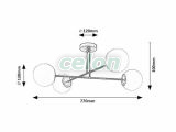 KIARA Plafoniera D:130mm E27 4x35W, Corpuri de Iluminat, Iluminat de interior, Plafoniere, Rabalux