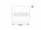 SHAUN2 Led Panel 220mm x 220mm 18W 1220lm 3000K, Corpuri de Iluminat, Iluminat de interior, Spoturi incastrate, Rabalux