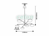 MADI Ledes Többágú függeszték D:120mm 24W 2350lm 3000K, Világítástechnika, Beltéri világítás, Függesztékek, Rabalux