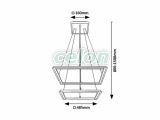 SIDONA Lustra Led 48W 2450lm 3000K, Corpuri de Iluminat, Iluminat de interior, Lustre si Pendule, Rabalux