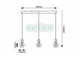 FRAN Többágú függeszték D:200mm E27 3x40W, Világítástechnika, Beltéri világítás, Függesztékek, Rabalux