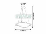 SERENA Ledes Többágú függeszték D:640mm 34W 3350lm 4000K, Világítástechnika, Beltéri világítás, Függesztékek, Rabalux