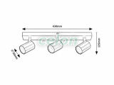 ROGELIO Plafoniera tip spot D:50mm GU10 3x5W, Corpuri de Iluminat, Iluminat de interior, Aplice si plafoniere tip spot, Rabalux