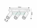 SENOBIA Plafoniera tip spot D:55mm GU10 3x35W, Corpuri de Iluminat, Iluminat de interior, Aplice si plafoniere tip spot, Rabalux