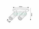 SENOBIA Plafoniera tip spot D:55mm GU10 2x35W, Corpuri de Iluminat, Iluminat de interior, Aplice si plafoniere tip spot, Rabalux